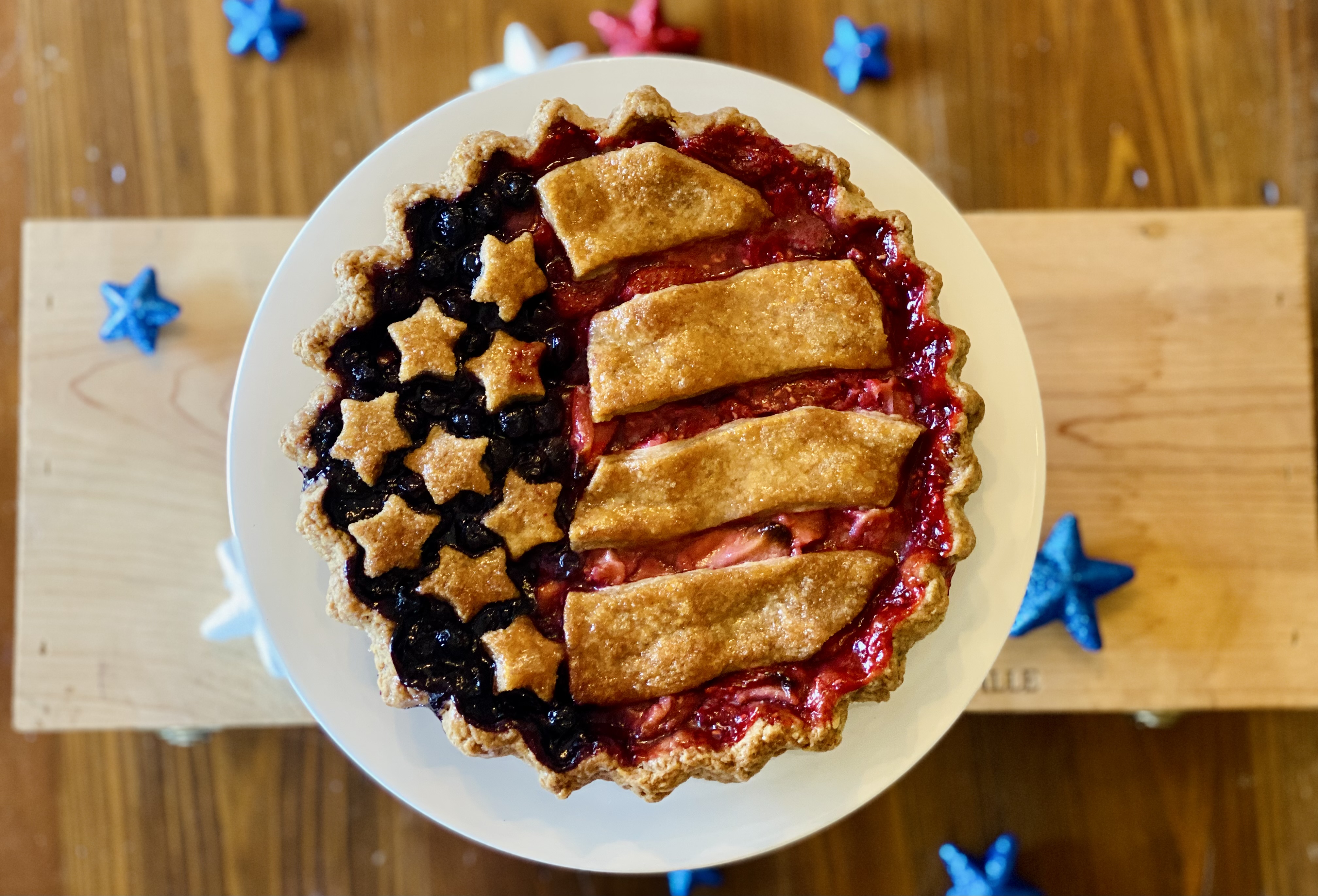 4th of July Patriotic Mixed Berry Pie Promo Image